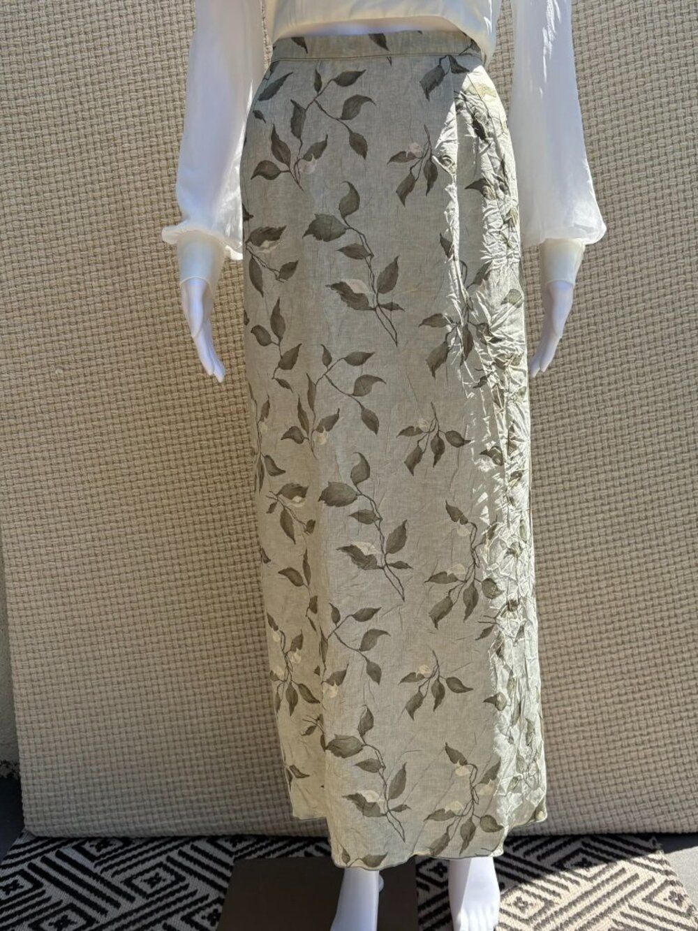 Vintage 90s Floral Maxi Skirt High Waisted Fairy Whimsigoth Cottage 1X